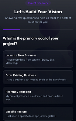 DSS Service Selection Tool, Created by Samantha Luck (ReactJS)