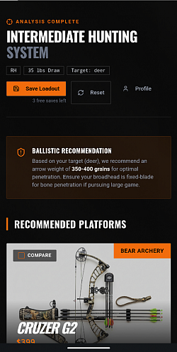 HuntMaster GUI Profile, Mobile View Created by Samantha Luck