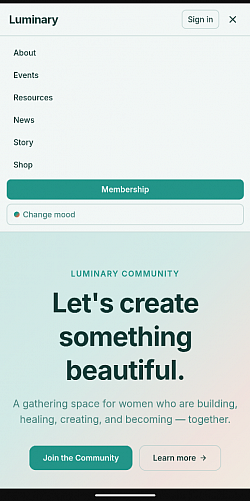 Luminary - A Staging Website For A Women's Organization - Built by Samantha L at Digital Saints Solutions